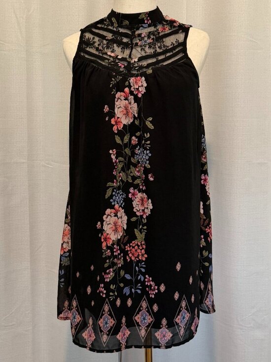 Heart Soul Dresses & Skirts - Heart Soul Floral Mini Dress | Black Lace Coquette Aesthetic Small